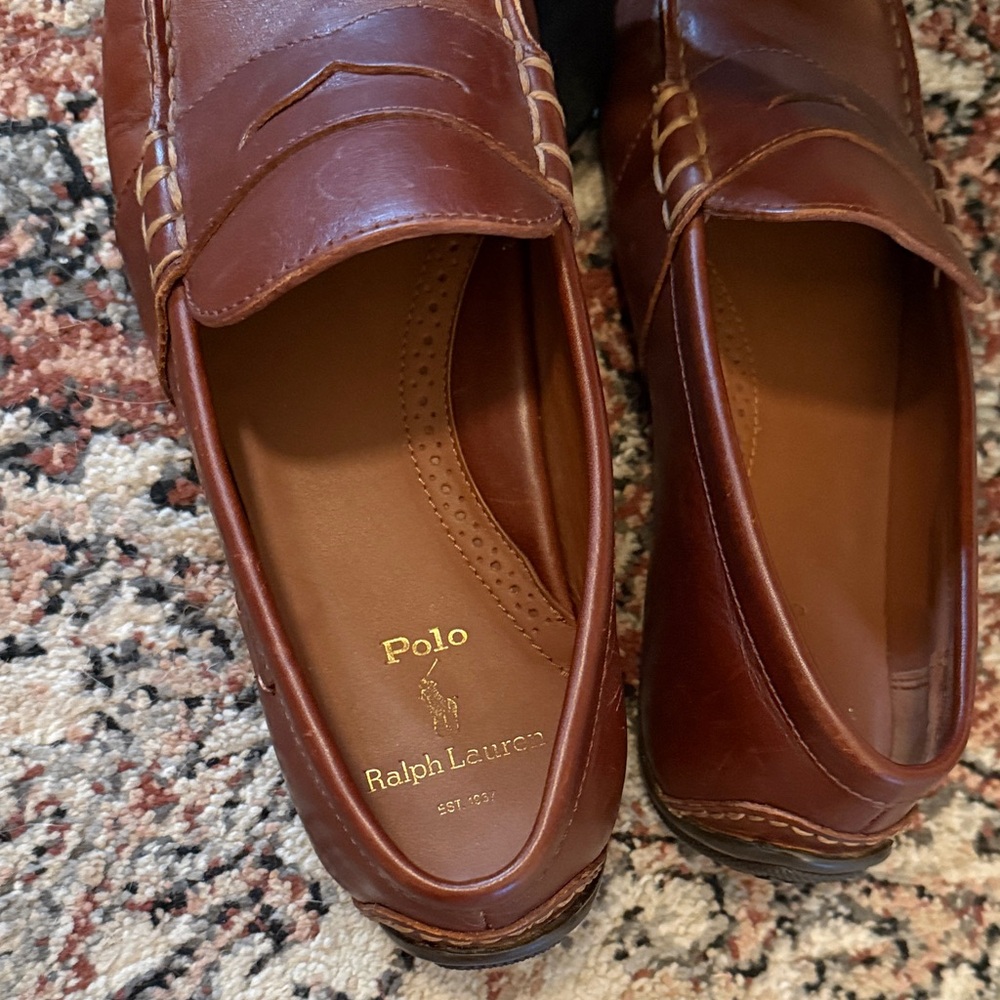 Polo by Ralph Lauren Tan Leather Loafers - Picture 2 of 4